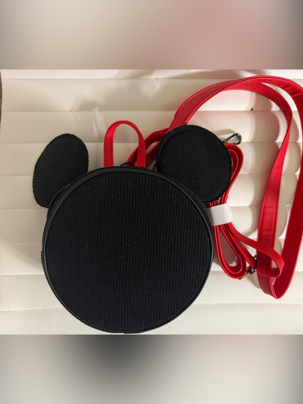 Loungefly Disney Mickey Mouse Corduroy Convertible Mini Backpack